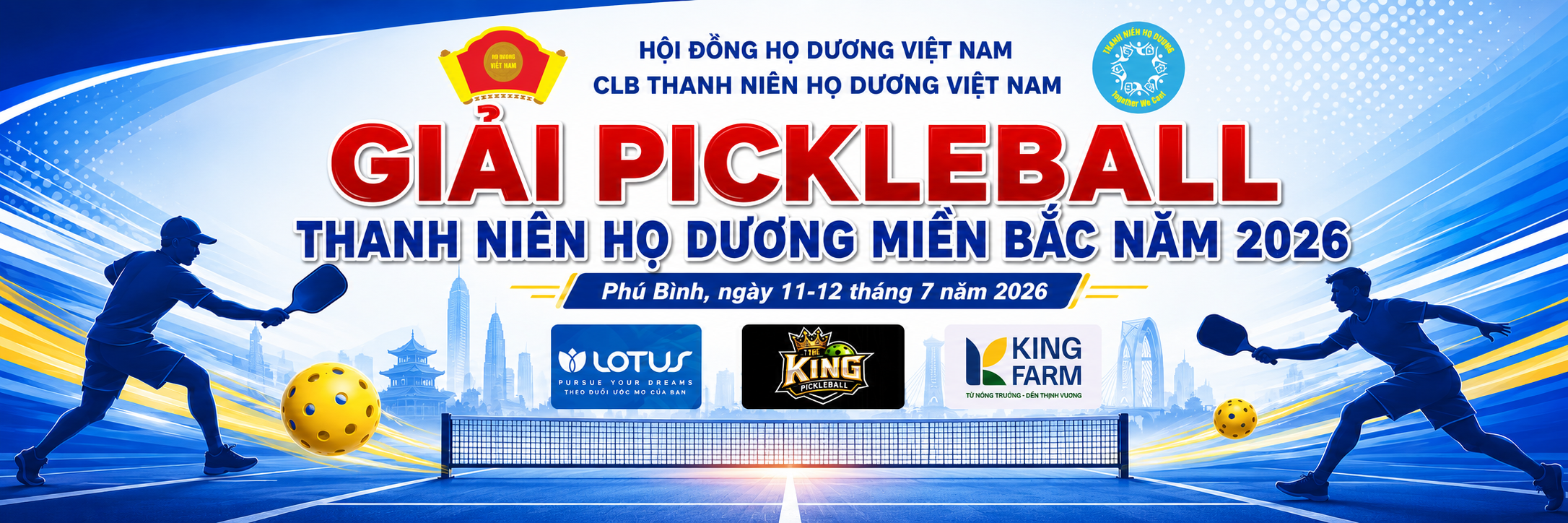 Giải Pickleball Thanh Niên Họ Dương Miền Bắc Năm 2026